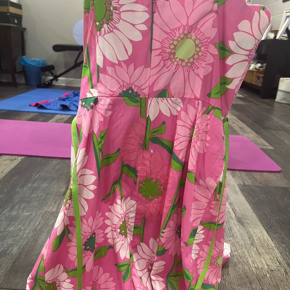 Lilly Pulitzer size 2 new with tags strapless dress! Pink, white & green! - Picture 3 of 5